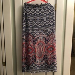 Maxi skirt with shorter underskirt